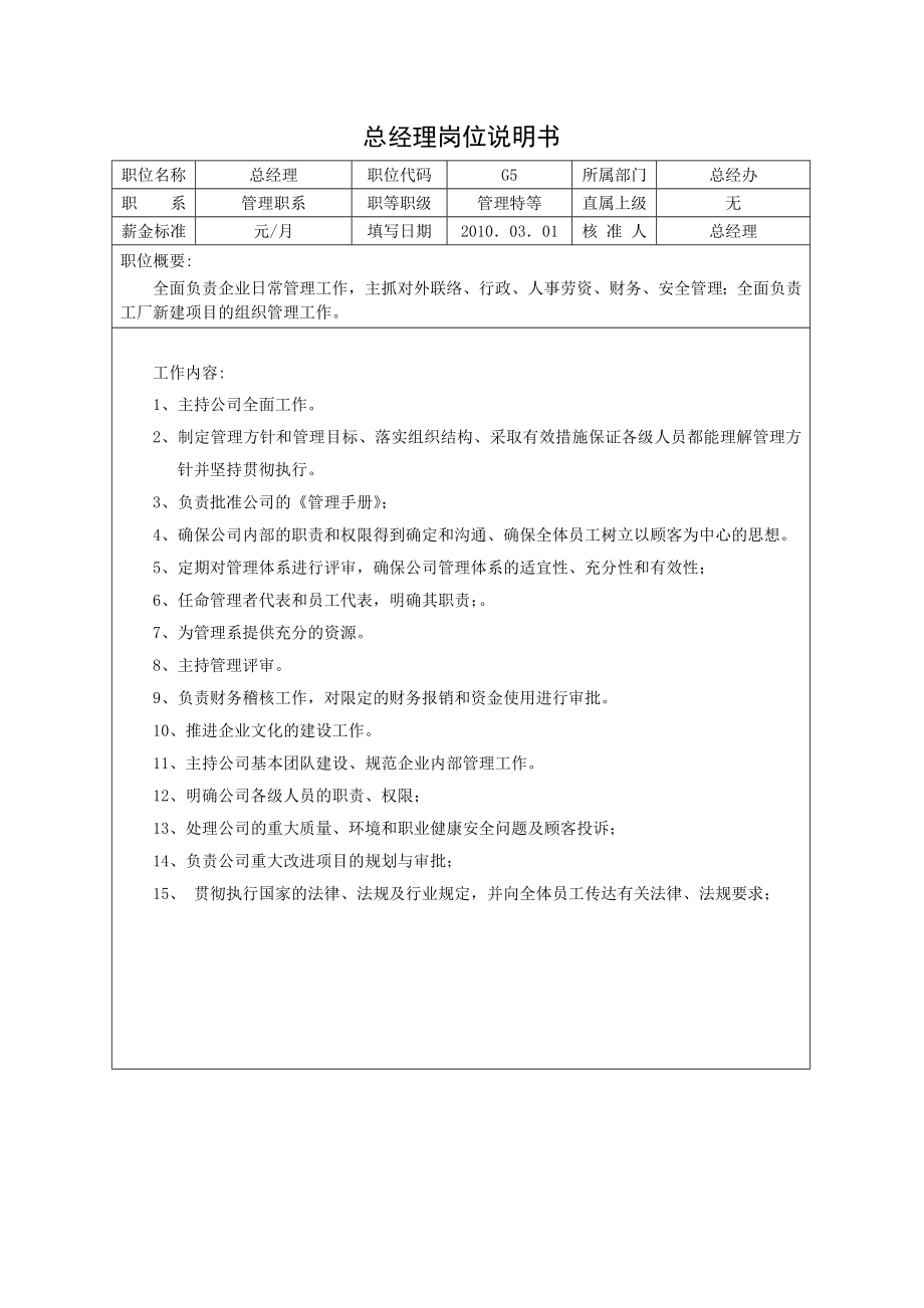 健德鐵塔企業(yè)施工之 崗位說明書(更新）_第1頁