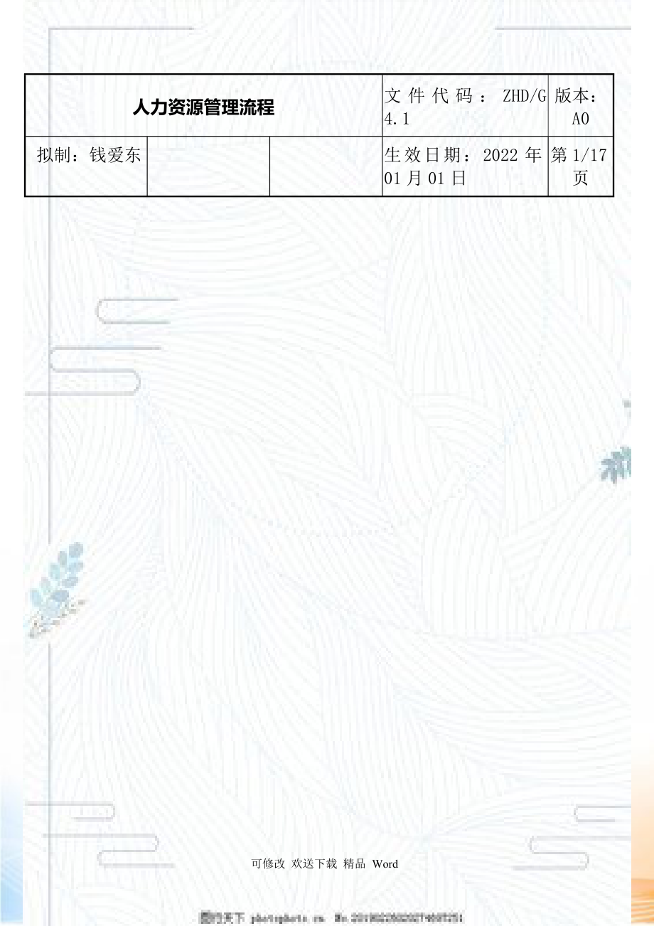 人力资源管理流程( )_第1页