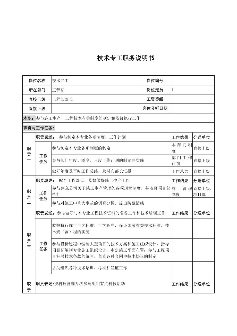 技术专工的职务说明书_第1页