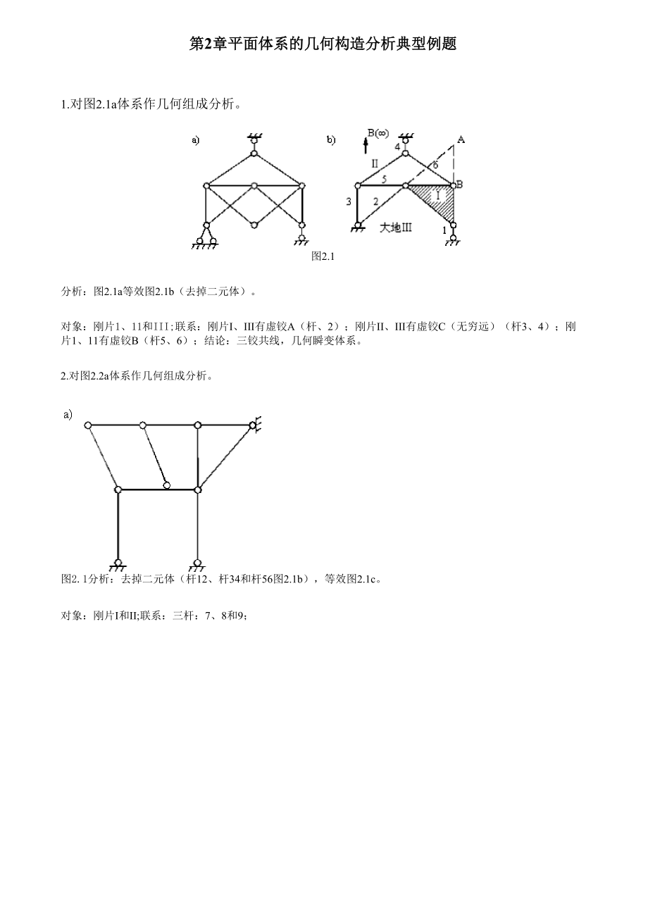 结构力学典型例题_第1页