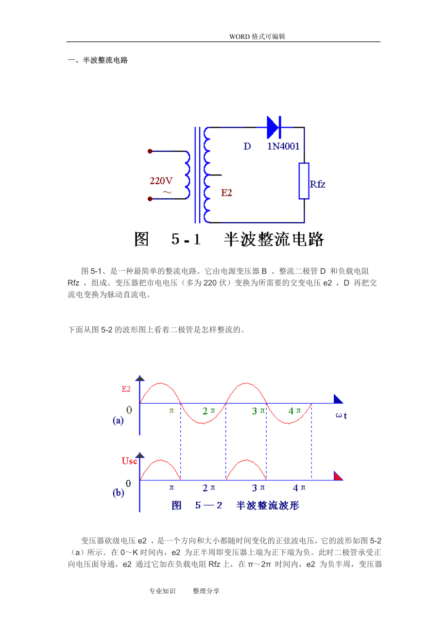简单学电路__半波和全波,半波整流、全波整流、桥式整流(原创)_第1页