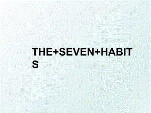 THE+SEVEN+HABITS
