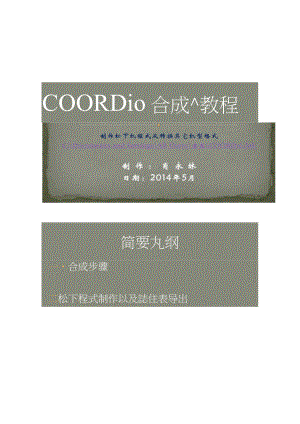 COORD10程序制作(精)