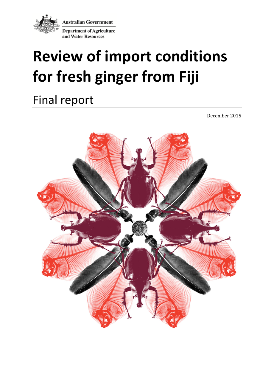 Review of import conditions for fresh ginger from Fiji_第1页