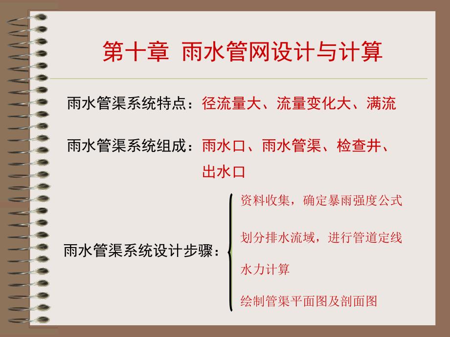 给水排水管道系统-第十章-雨水管网设计与计算讲解课件_第1页