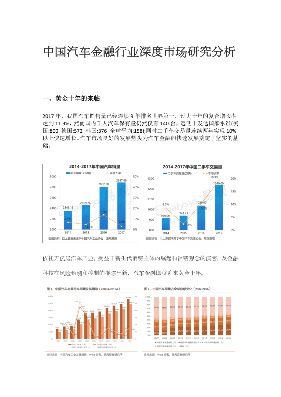 中国汽车市场及汽车金融市场调研报告 (2)_第1页