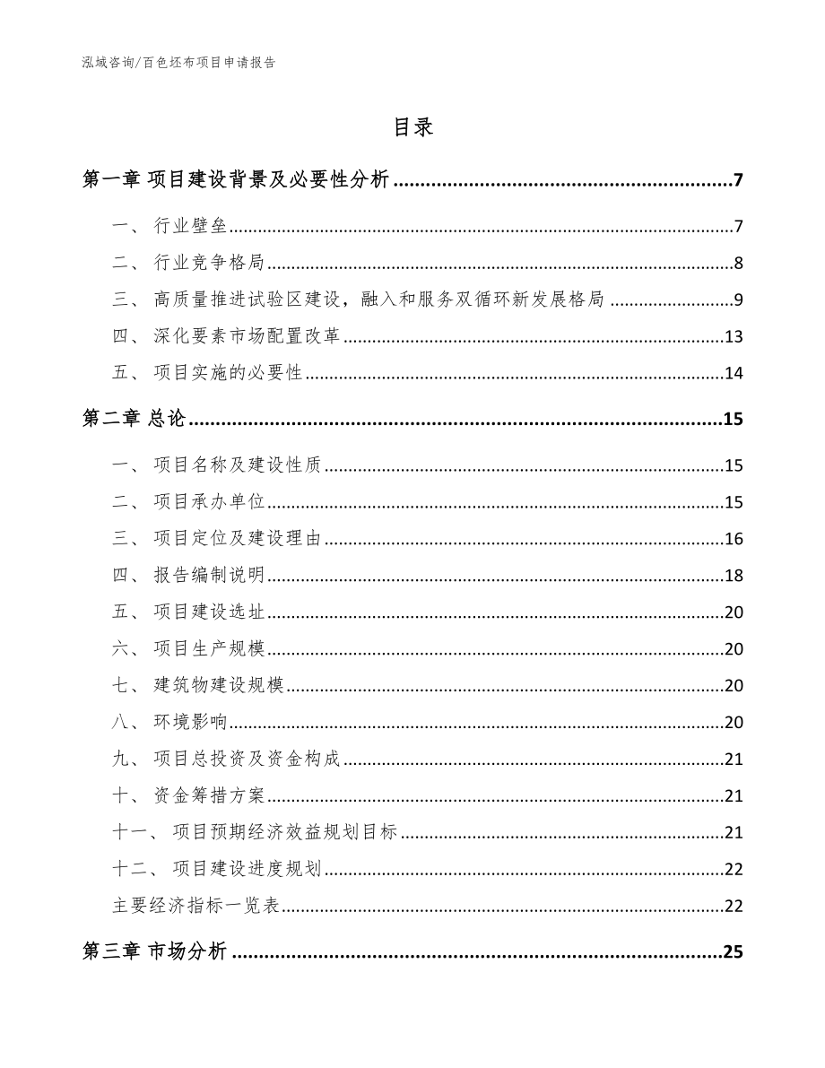 百色坯布项目申请报告_第1页