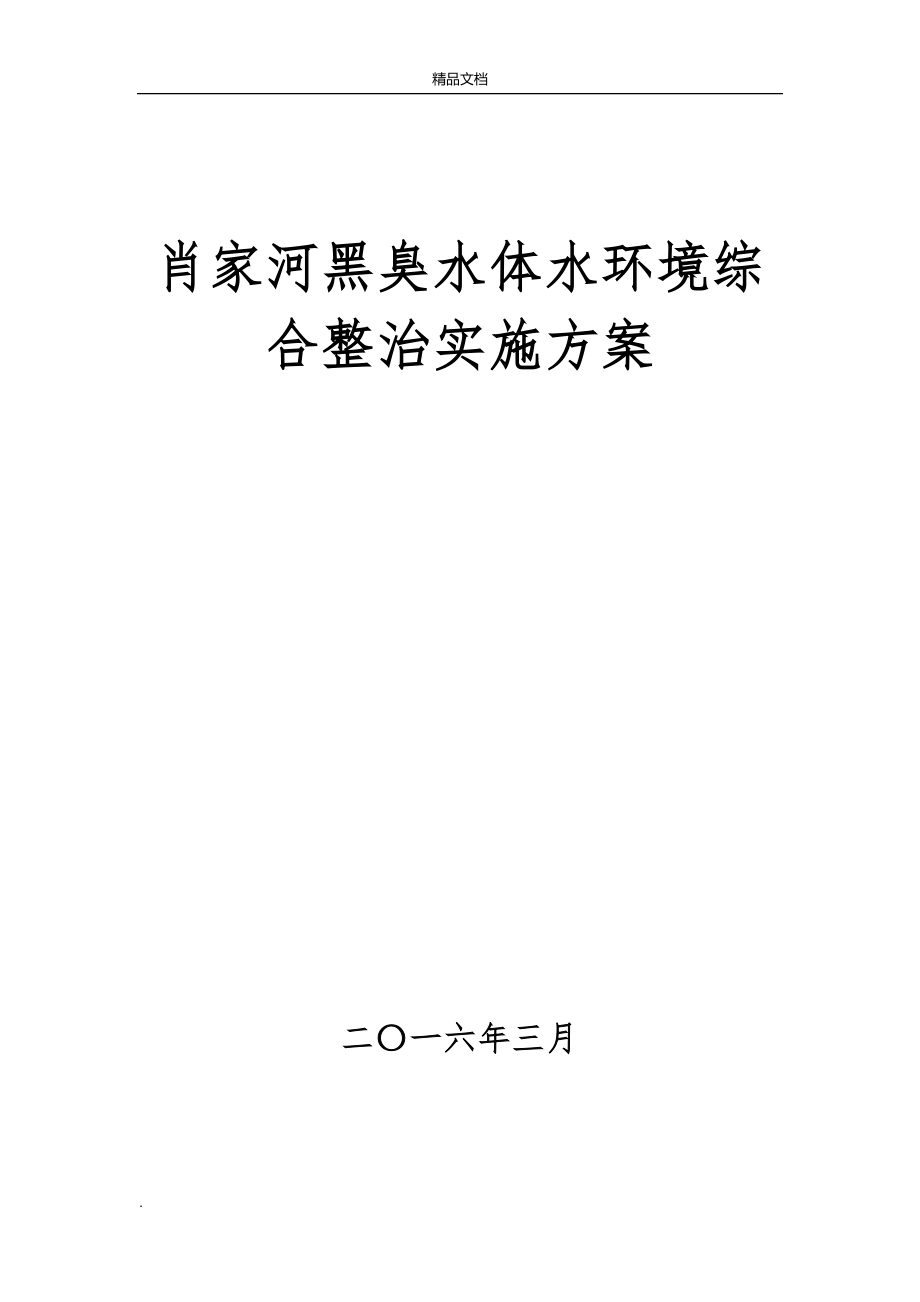 肖家河黑臭水體整治實施方案_第1頁