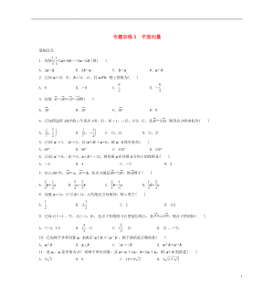 2021年高二數(shù)學(xué) 專題訓(xùn)練5 平面向量