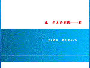 六年級上冊數(shù)學(xué)習(xí)題課件-5第6課時%E3%80%80圓的面積(2)｜青島版(共9張PPT)