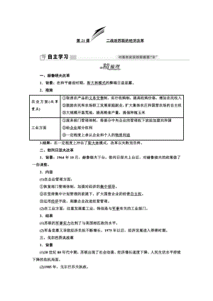 2016新課標(biāo)三維人教歷史必修2 第七單元 第21課 二戰(zhàn)后蘇聯(lián)的經(jīng)濟(jì)改革