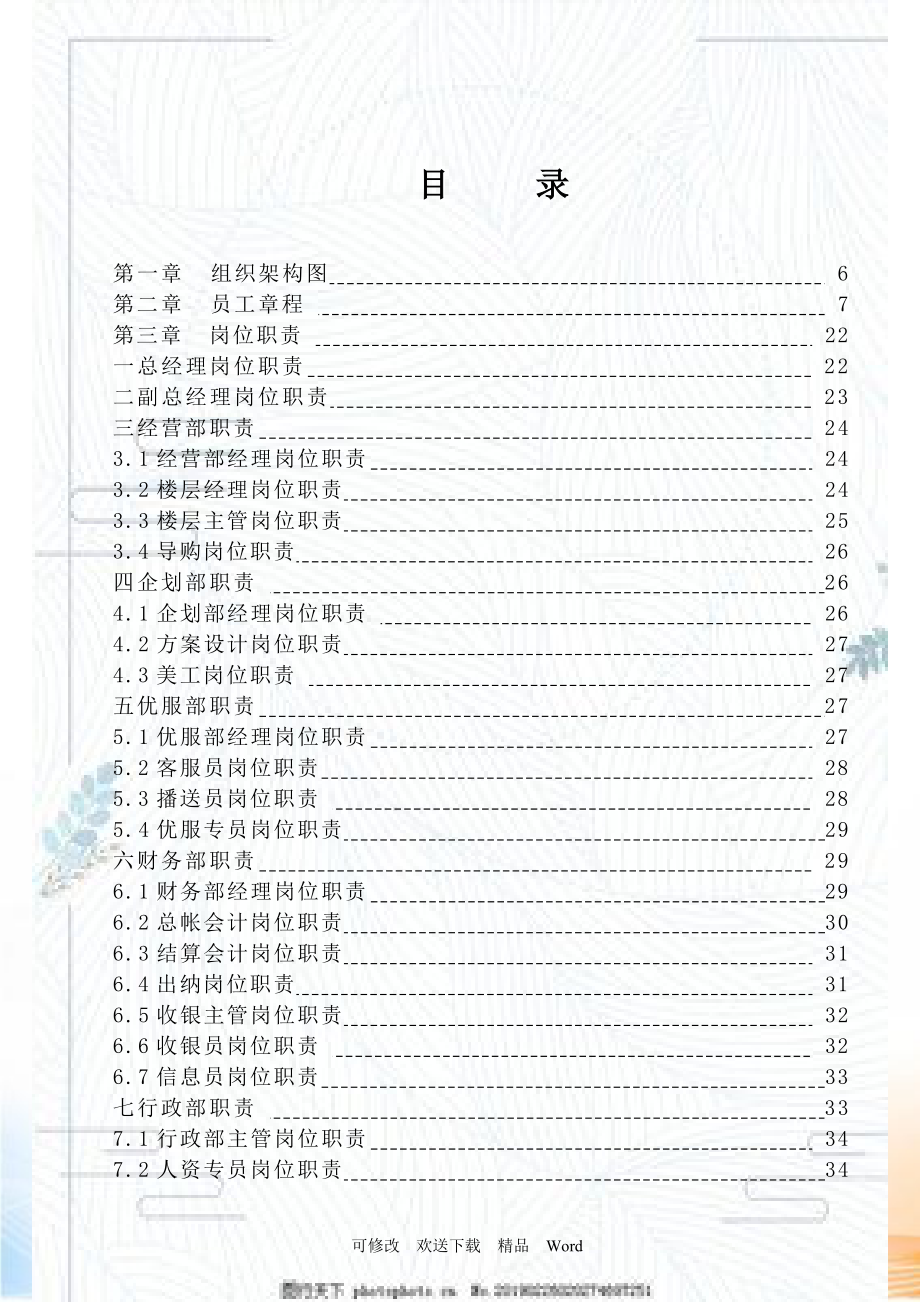 商超崗位職責(zé)及管理制大全_第1頁