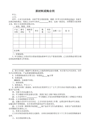 原材料采購合同模板.doc