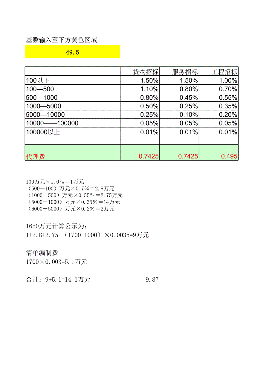 招標代理費用計算表_第1頁