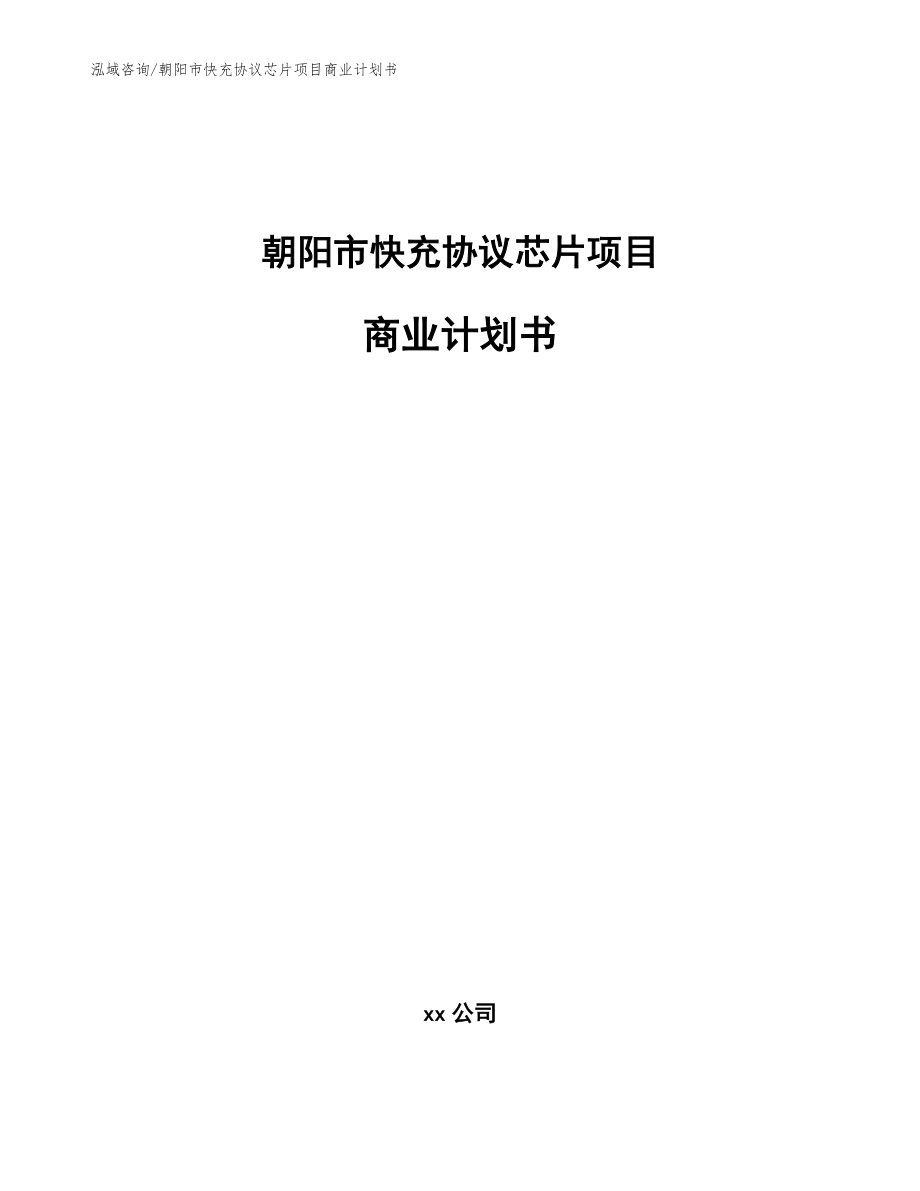 朝阳市快充协议芯片项目商业计划书_第1页