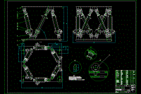 大型數(shù)字式六自由度運(yùn)動(dòng)平臺(tái)的開(kāi)發(fā)設(shè)計(jì)【六自由度并聯(lián)機(jī)械手運(yùn)動(dòng)平臺(tái)機(jī)構(gòu)】【9張CAD圖紙+PDF圖】