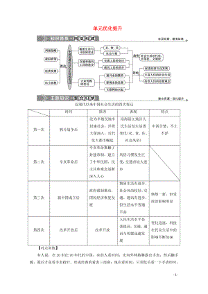 2020春高中歷史 第四單元 中國近現(xiàn)代社會生活的變遷優(yōu)化提升學(xué)案 北師大版必修2