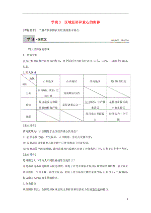 2016-2017學年高中歷史 第一單元 古代中國的農(nóng)耕經(jīng)濟 3 區(qū)域經(jīng)濟和重心的南移學案 岳麓版必修2