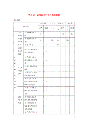 （浙江選考）2019版高考?xì)v史一輪總復(fù)習(xí) 專題二十 近代以來的中外科技與文學(xué)藝術(shù) 考點53 近代以來科學(xué)技術(shù)的輝煌學(xué)案