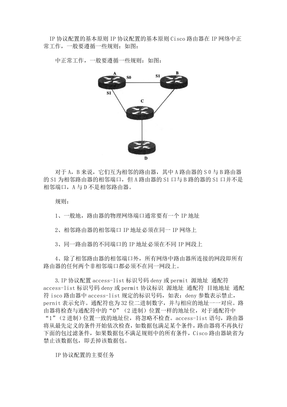 cisco路由器ip协议配置的基本原则_第1页