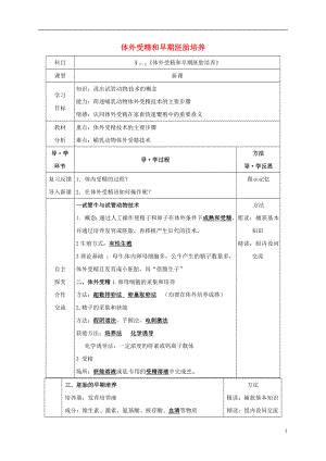 黑龍江省海林市高中生物 專題3 胚胎工程 3.2 體外受精和早期胚胎培養(yǎng)學(xué)案（無答案）新人教版選修3