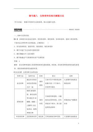 2018-2019學(xué)年高中生物 第6章 從雜交育種到基因工程 微專題八 生物育種的相關(guān)解題方法學(xué)案 新人教版必修2