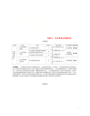 （新課標(biāo)）2019版高考生物一輪復(fù)習(xí) 專題23 生態(tài)系統(tǒng)及其穩(wěn)定性講學(xué)案