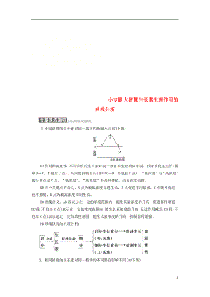 （浙江專版）2017-2018學(xué)年高中生物 小專題 大智慧 生長(zhǎng)素生理作用的曲線分析學(xué)案 浙科版必修3