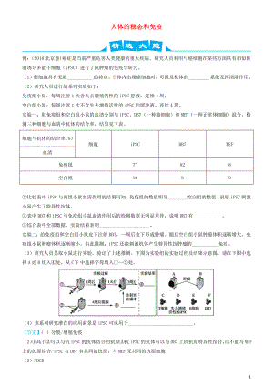 2019高考生物三輪沖刺 大題提分 大題精做3 人體的穩(wěn)態(tài)和免疫（含解析）