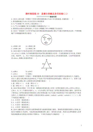 2020版高考生物大一輪復(fù)習(xí) 第6單元 孟德爾定律與伴性遺傳 課時(shí)規(guī)范練19 孟德爾的豌豆雜交實(shí)驗(yàn)(二) 新人教版