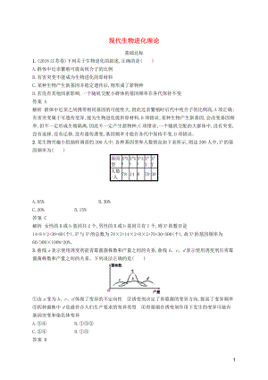 廣西2020版高考生物一輪復(fù)習(xí) 考點規(guī)范練23 現(xiàn)代生物進化理論（含解析）新人教版