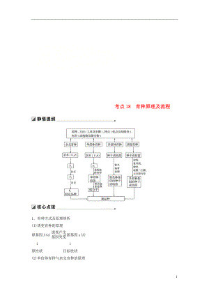 （江蘇專用）2019高考生物二輪復(fù)習(xí) 專題六 變異、育種和進(jìn)化 考點18 育種原理及流程學(xué)案