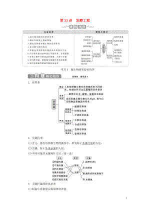 （選考）2021版新高考生物一輪復習 第十單元 生物技術與工程 第33講 發(fā)酵工程學案 新人教版