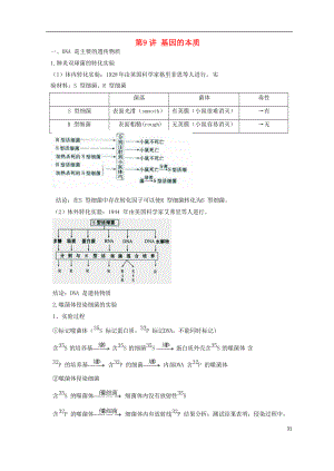 2018高中生物學(xué)業(yè)水平測試復(fù)習(xí) 第9講 基因的本質(zhì)學(xué)案