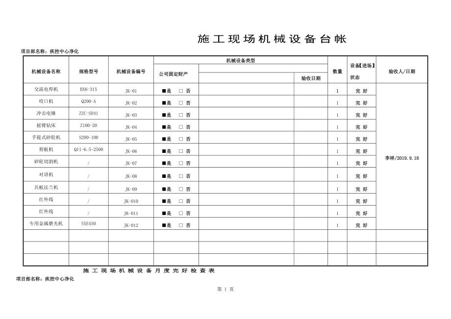 施工现场机械设备台帐 (2)_第1页