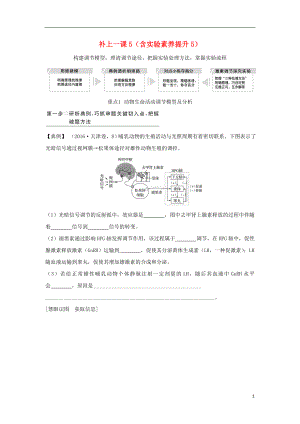 （江蘇專版）2019版高考生物大一輪復習 第八單元 生命活動的調(diào)節(jié) 補上一課5（含實驗素養(yǎng)提升5）學案