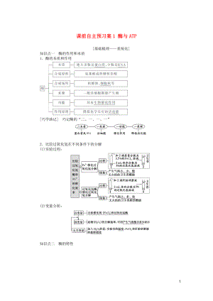 2020版高考生物一輪復(fù)習(xí) 課前自主預(yù)習(xí)案1 酶與ATP