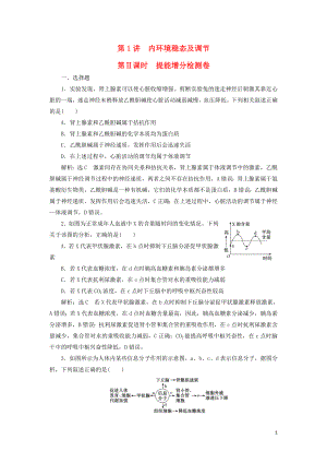 2019高考生物二輪復(fù)習(xí) 專題四 調(diào)節(jié) 第1講 內(nèi)環(huán)境穩(wěn)態(tài)及調(diào)節(jié) 第Ⅱ課時(shí) 提能增分檢測(cè)卷