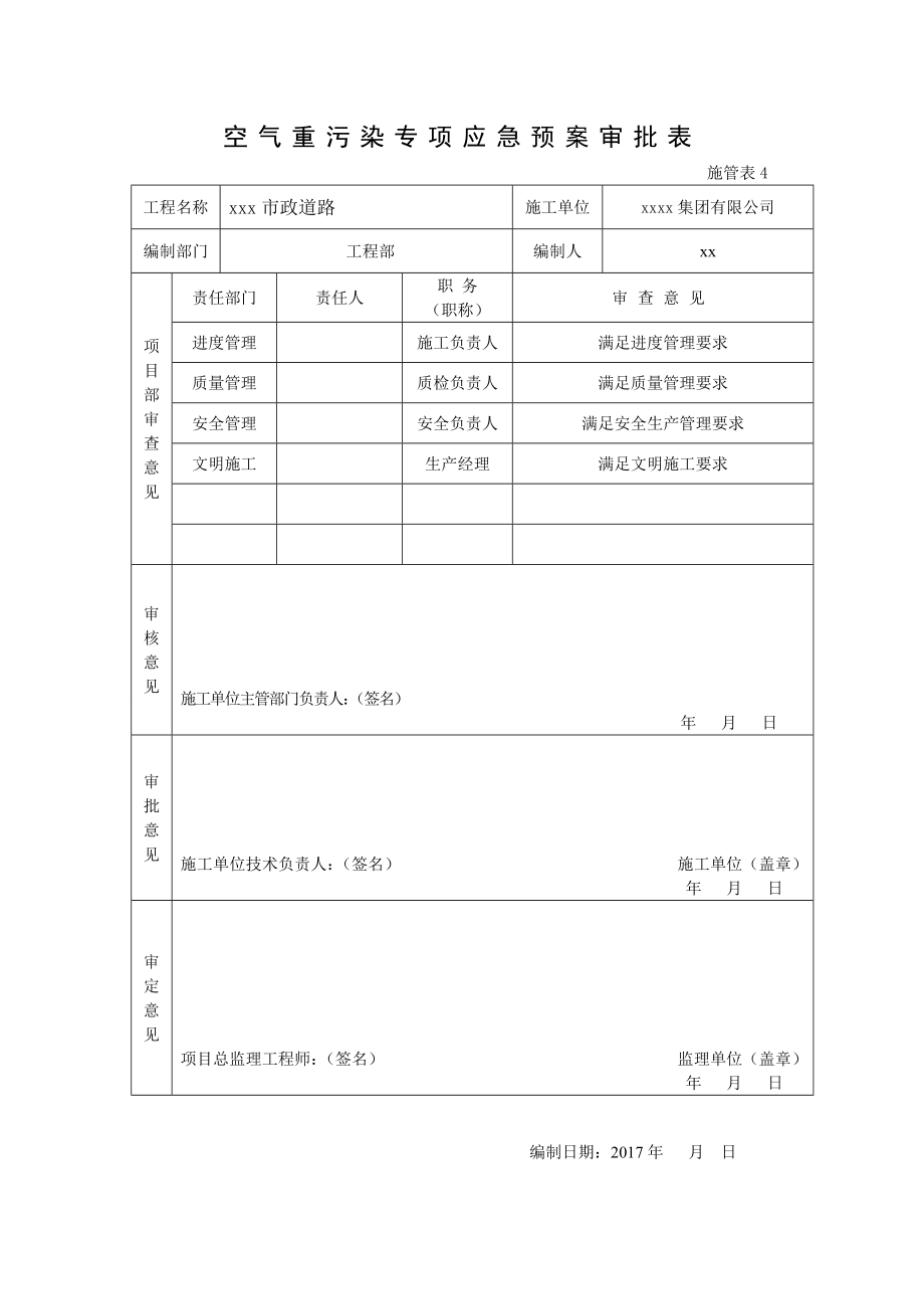 市政工程空气重污染专项应急预案_第1页