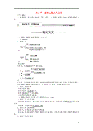 優(yōu)化方案2016版高中生物 第六章 從雜交育種到基因工程 第2節(jié) 基因工程及其應(yīng)用學(xué)案 新人教版必修2