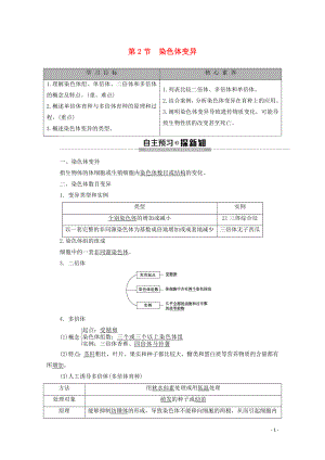 2019-2020學(xué)年新教材高中生物 第5章 基因突變及其他變異 第2節(jié) 染色體變異教學(xué)案 新人教版必修第二冊