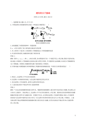 廣西2020版高考生物一輪復(fù)習(xí) 單元質(zhì)檢卷七 遺傳的分子基礎(chǔ)（含解析）新人教版