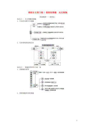 2020版高考生物一輪復(fù)習(xí) 課前自主預(yù)習(xí)案1 借助顯微鏡 走近細(xì)胞