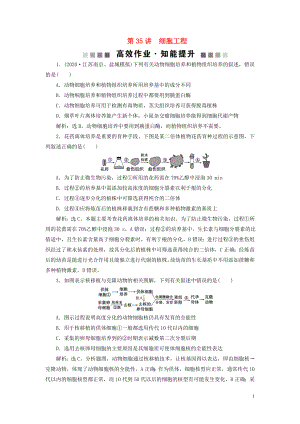 （選考）2021版新高考生物一輪復(fù)習 第十單元 生物技術(shù)與工程 第35講 細胞工程高效作業(yè)知能提升 新人教版