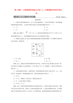 2019-2020學年高中生物 第4章 遺傳信息的傳遞規(guī)律 第1節(jié) 基因的分離規(guī)律 第2課時 分離規(guī)律的試驗與分析（二）、分離規(guī)律在育種中的應用練習 北師大版必修2