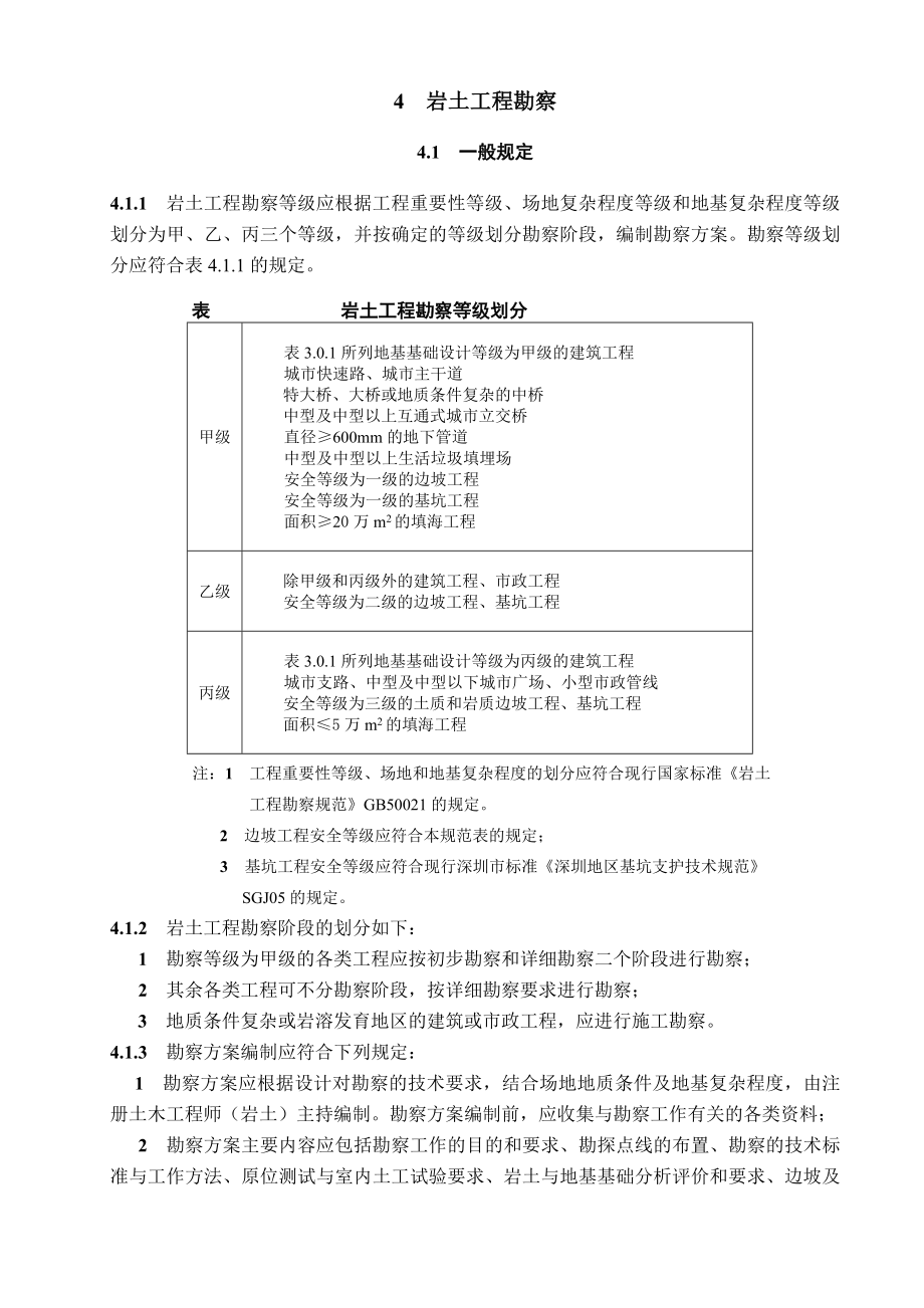深圳市《地基基础勘察设计规范》SJG01-_第1页