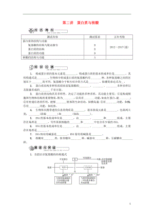 江蘇省2018版高中生物 第二講 蛋白質(zhì)與核酸學(xué)案 蘇教版必修1