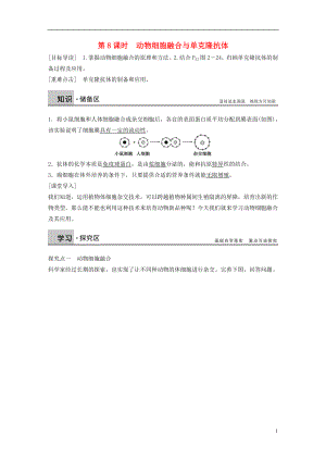 2015-2016學(xué)年高中生物 專題二 細(xì)胞工程 第8課時(shí) 動物細(xì)胞融合與單克隆抗體學(xué)案 新人教版選修3