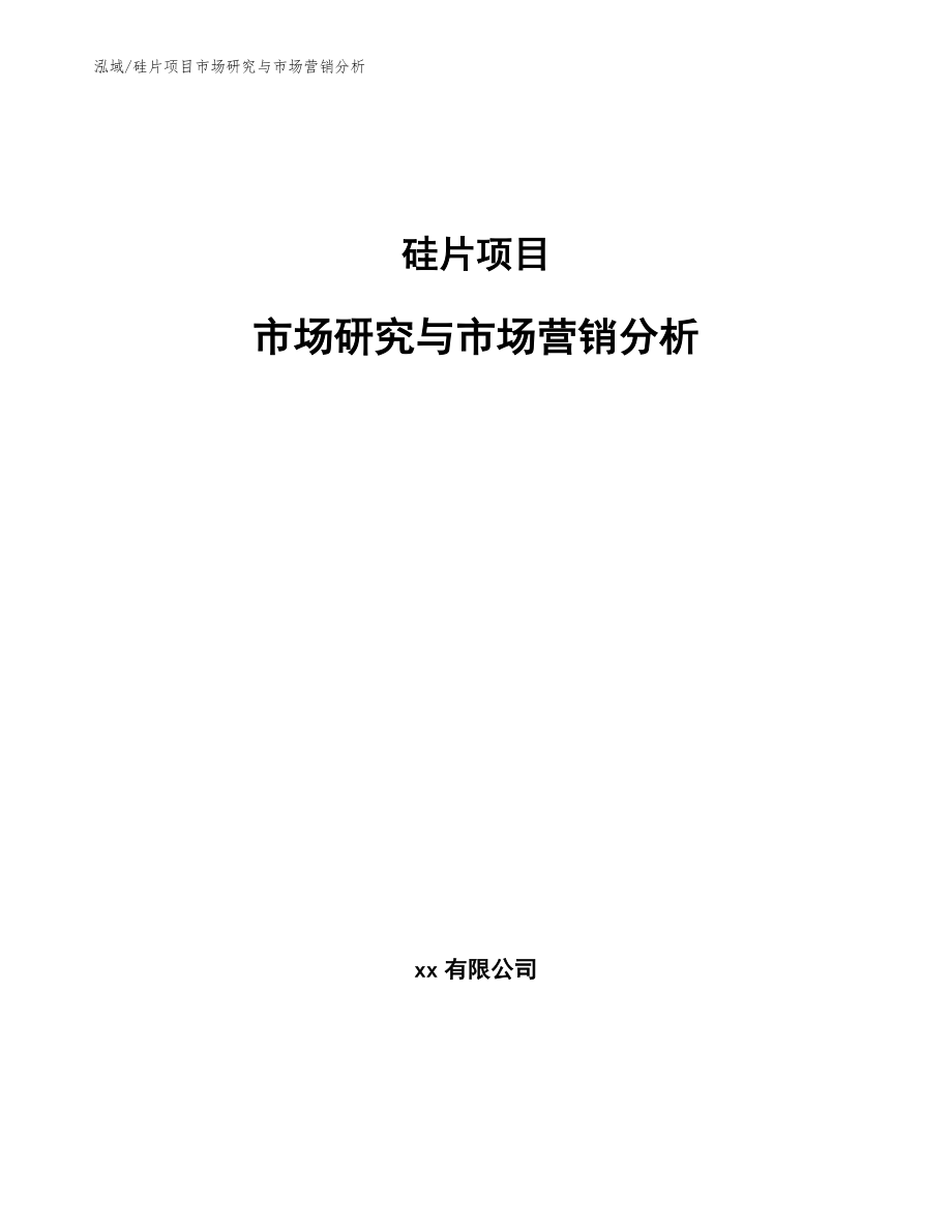 硅片项目市场研究与市场营销分析（参考）_第1页