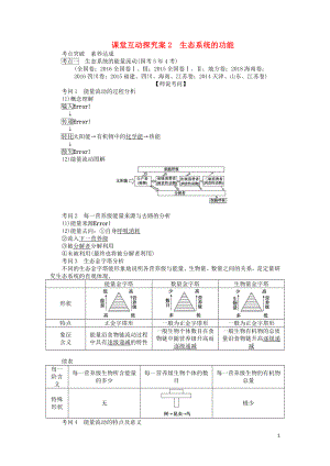 2020版高考生物一輪復(fù)習(xí) 課堂互動(dòng)探究案2 生態(tài)系統(tǒng)的功能（含解析）